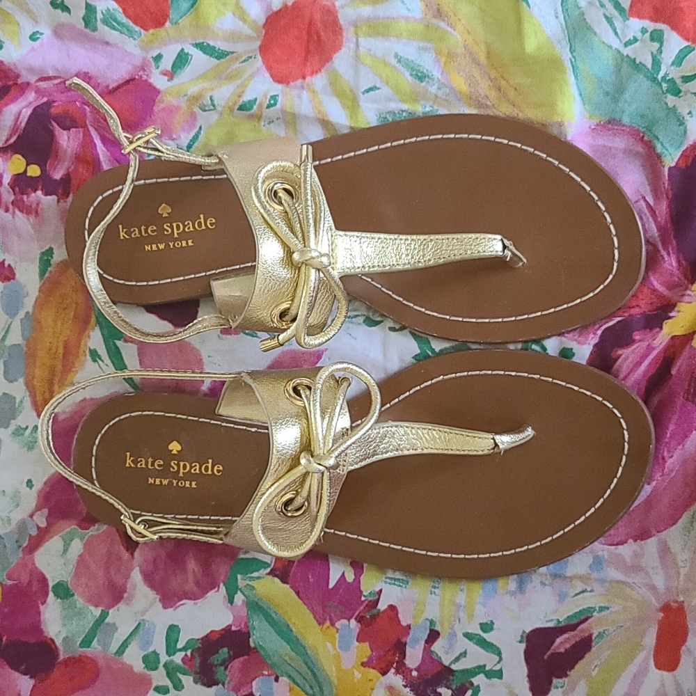 NWOB Kate Spade New York Gold sandals, Size 8.5